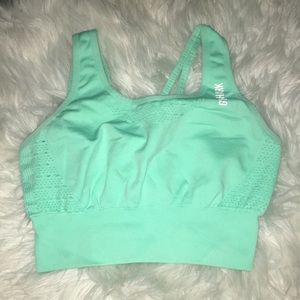 Seafoam green vital sports bra